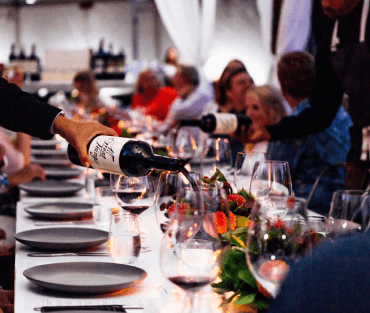 corporate people dining